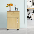 Table de nuit roulante à deux niveaux -