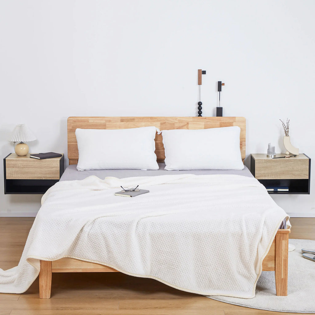 Table de chevet murale 2 ensembles 46x30x30 cm -