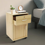 Table de nuit roulante à deux niveaux -