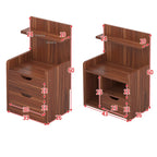 Table de nuit bibliothèque en bois -