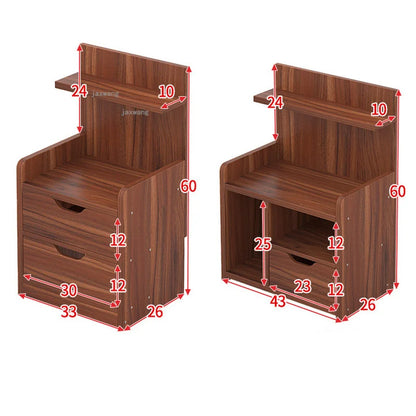 Table de nuit bibliothèque en bois -