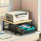 Étagère café sophistiqué avec tiroir métallique -