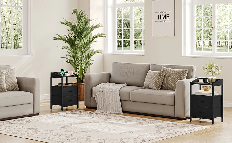 Table de chevet originale design moderne à LED -