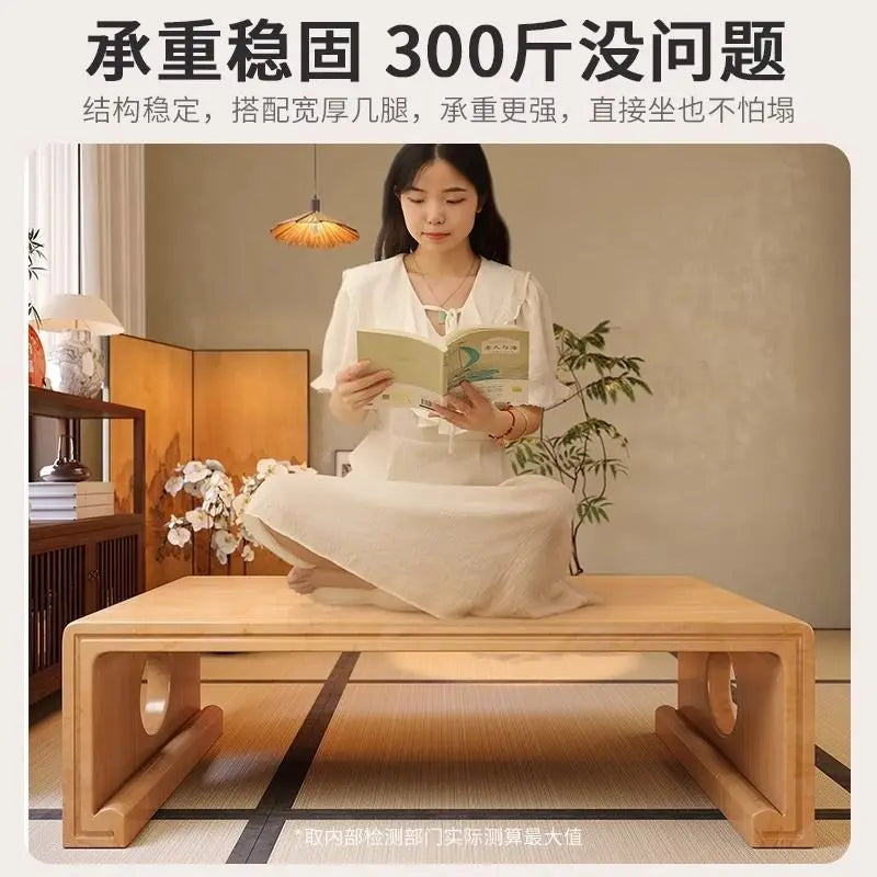 Table basse bois clair de style japonais -