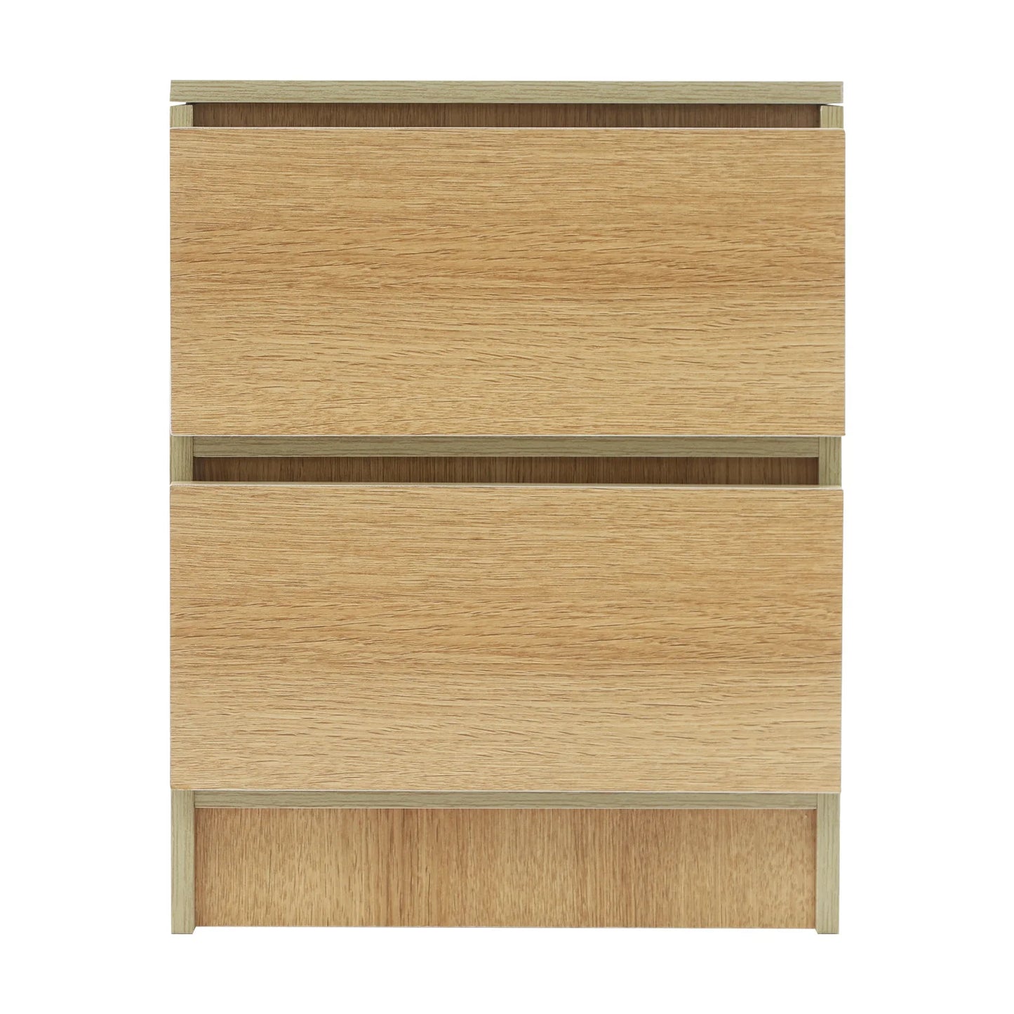 Table de chevet bois massif avec petite commode à 2 tiroirs -