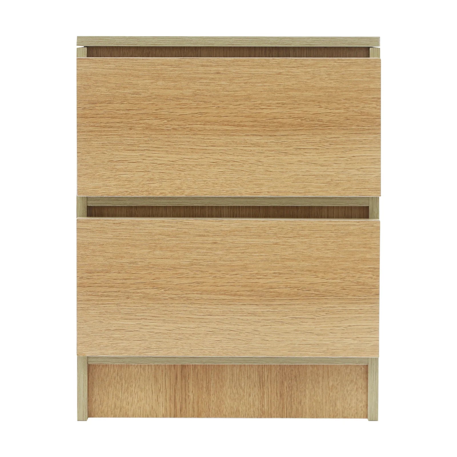 Table de chevet bois massif avec petite commode à 2 tiroirs -