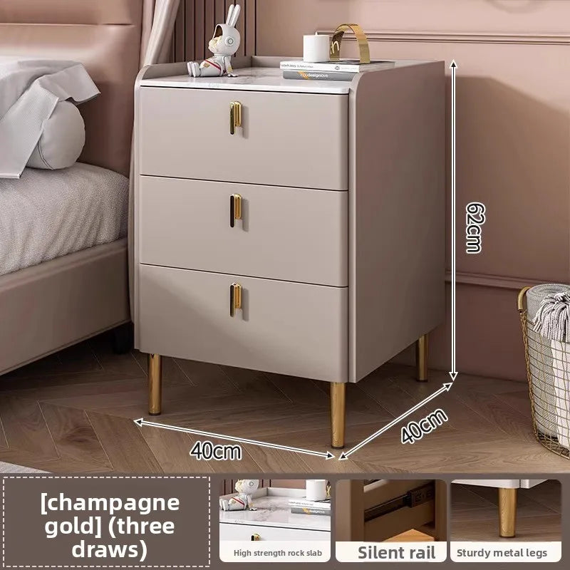 Table de chevet cube haut de gamme avec tiroir de luxe - Three draws B