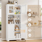 Meuble de rangement de style armoire de cuisine haute en bois -