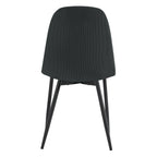 Chaise salle à manger noir en velours côtelé 4 ensembles -