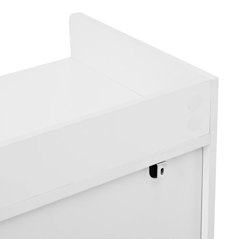 Meuble à chaussure moderne à poignées noires - 75×36×95.5cm -