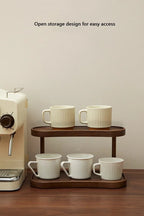 Étagère café bohème de luxe en bambou -