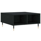 Table basse bois couleur noir - 60x60x30 cm -