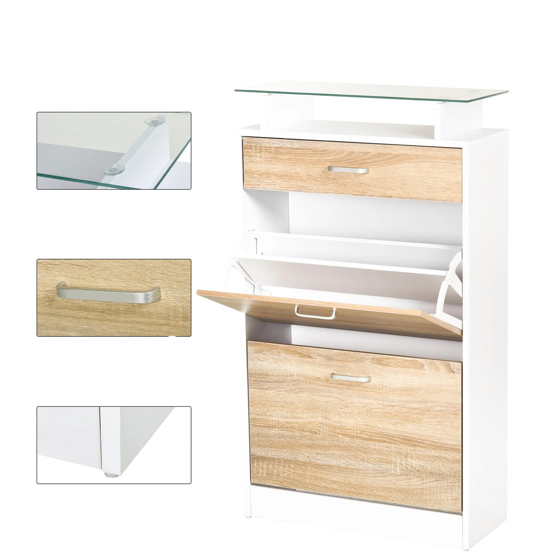 Meuble à chaussure scandinave 60X24X105.5 cm -
