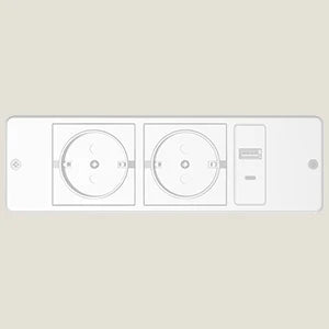 Lot de 2 Table de chevet led avec station de charge -