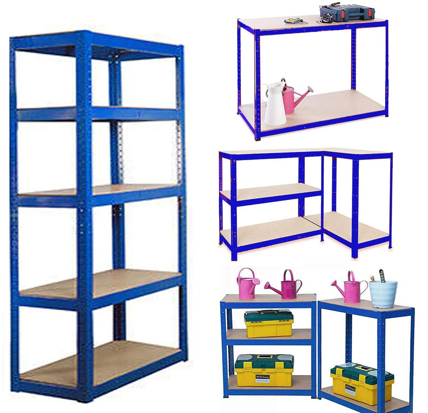 étagère garage d'angle en acier -