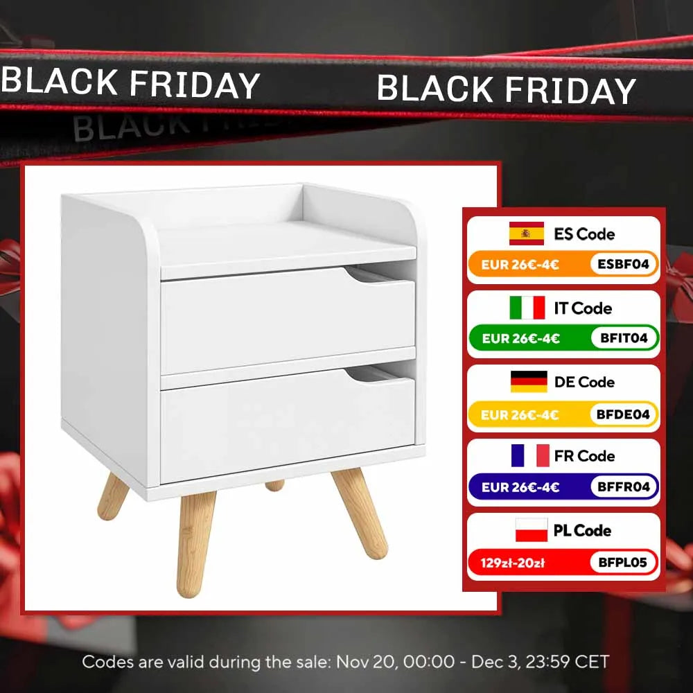 Table de nuit multifonctionnelle blanche - Table de nuit