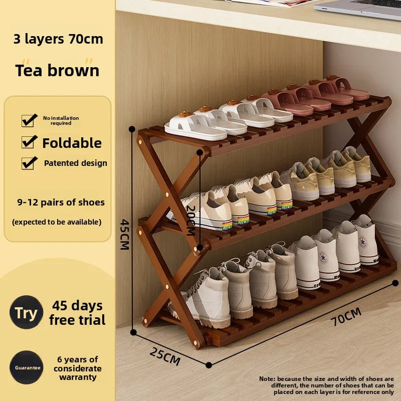 Meuble à chaussure palette artisanale - 3C-70cm-Marron