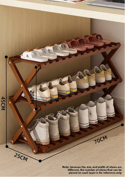 Meuble à chaussure palette artisanale - 3C-70cm-Marron