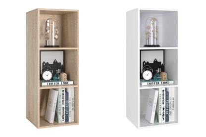 Étagère blanche 3 cube en bois 30x30x80cm -