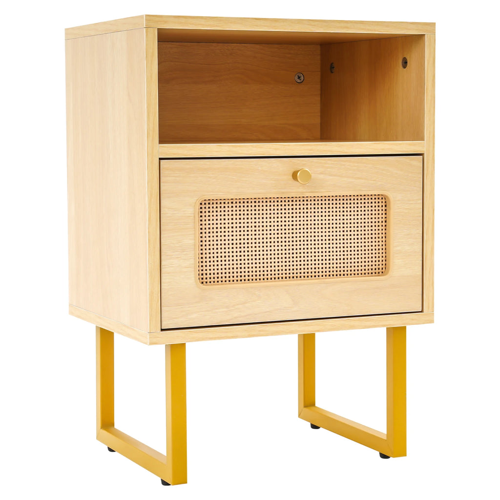 Table de nuit rotin robuste -