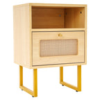 Table de nuit rotin robuste -