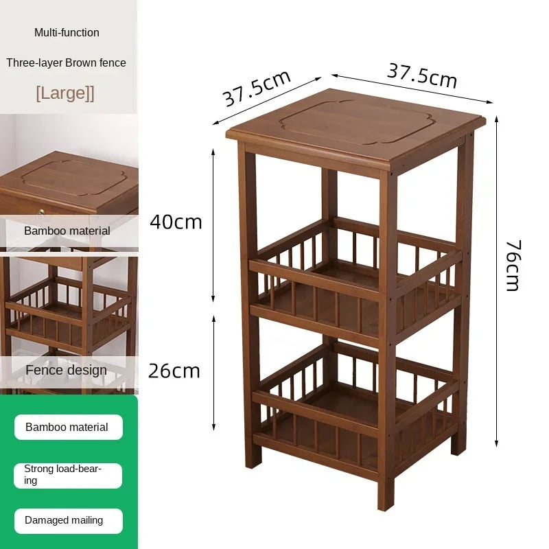 Table de nuit en bambou massif 1 pc - E1