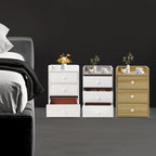 Mini Table de nuit avec poignée et 3 tiroirs -