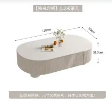 Table basse bois moderne apparence ovale - 120cm 2