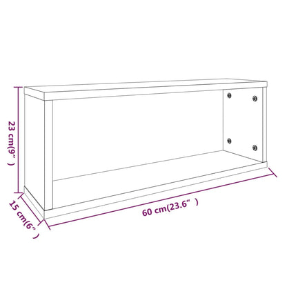 étagère murale WC, salon, chambre de 60x15x23 cm -
