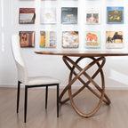 Chaise salle à manger moderne beige 4/8/12 ensembles 108 × 43 × 23 cm -