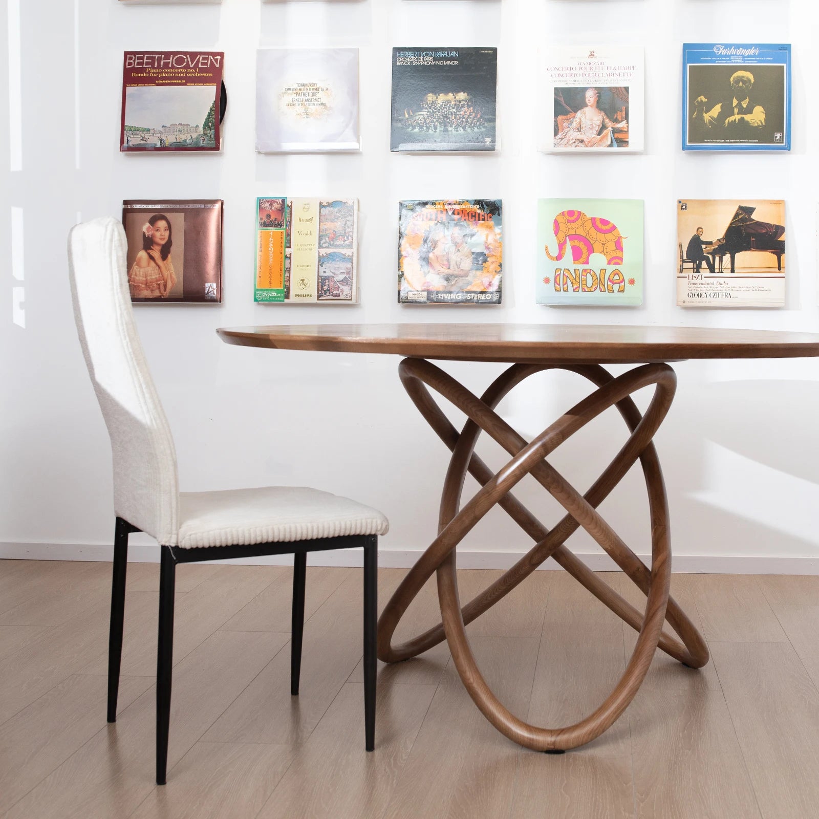 Chaise salle à manger moderne beige 4/8/12 ensembles 108 × 43 × 23 cm -