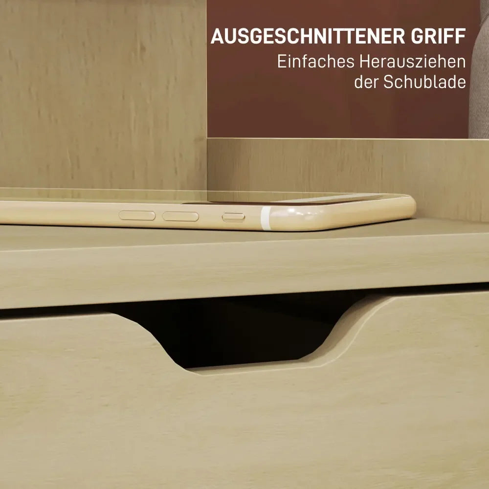 Table de nuit scandinave multi-compartiments -