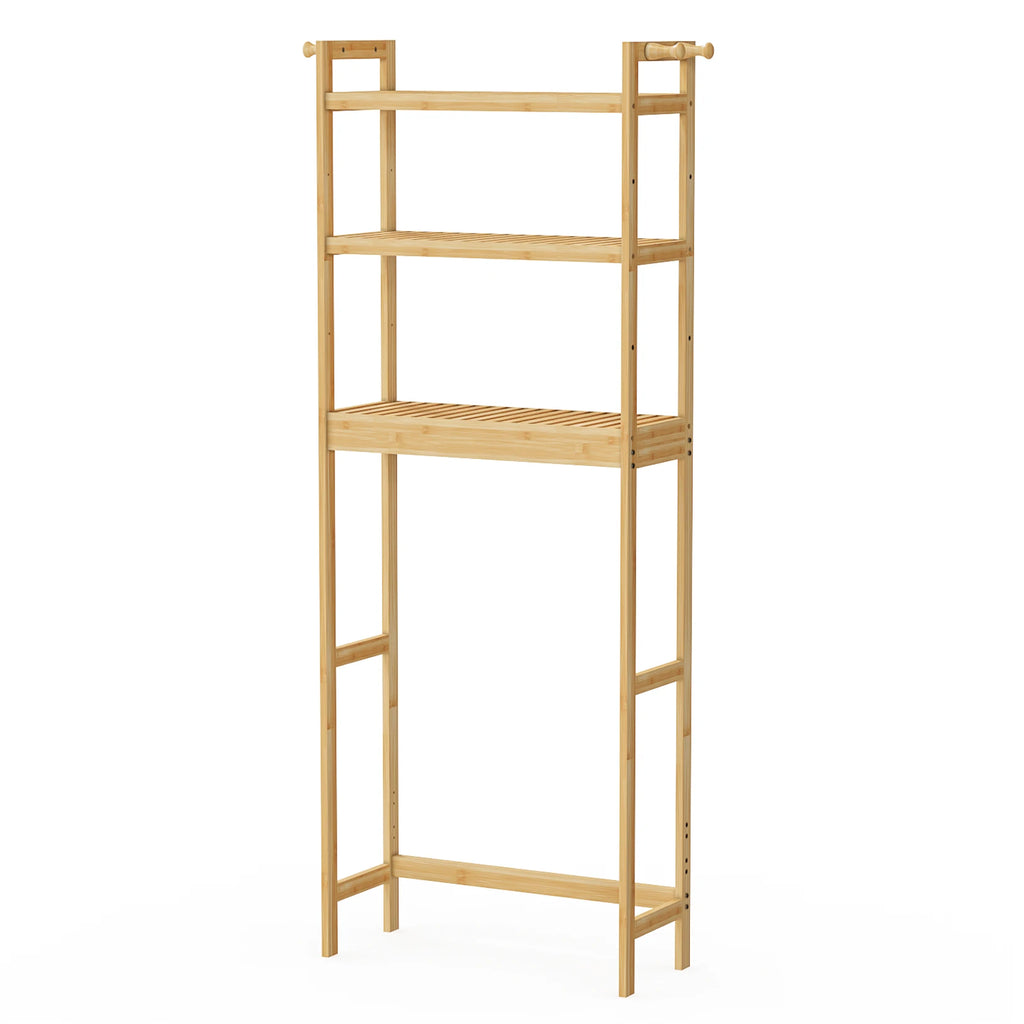 Étagère salle de bain bambou simple - Kaki M Étagère salle de bain