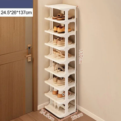 Meuble à chaussure blanc simple et moderne - Blanc 9-étages