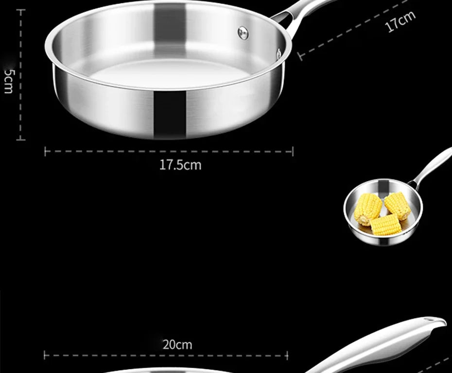 Poêle inox 16/18cm Taille Mini -