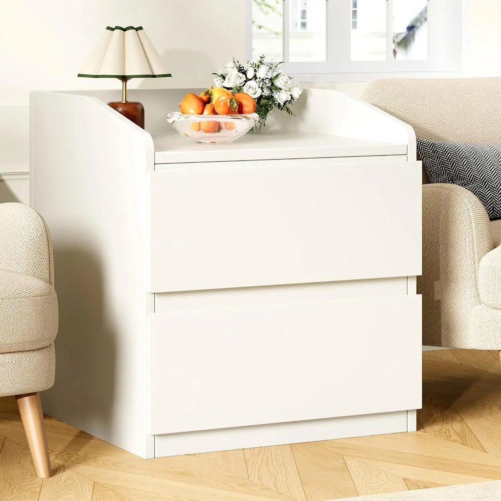 Table de chevet blanche moderne urban luxe -