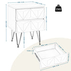 Table de chevet dimension 40x53x40cm décorative moderne -