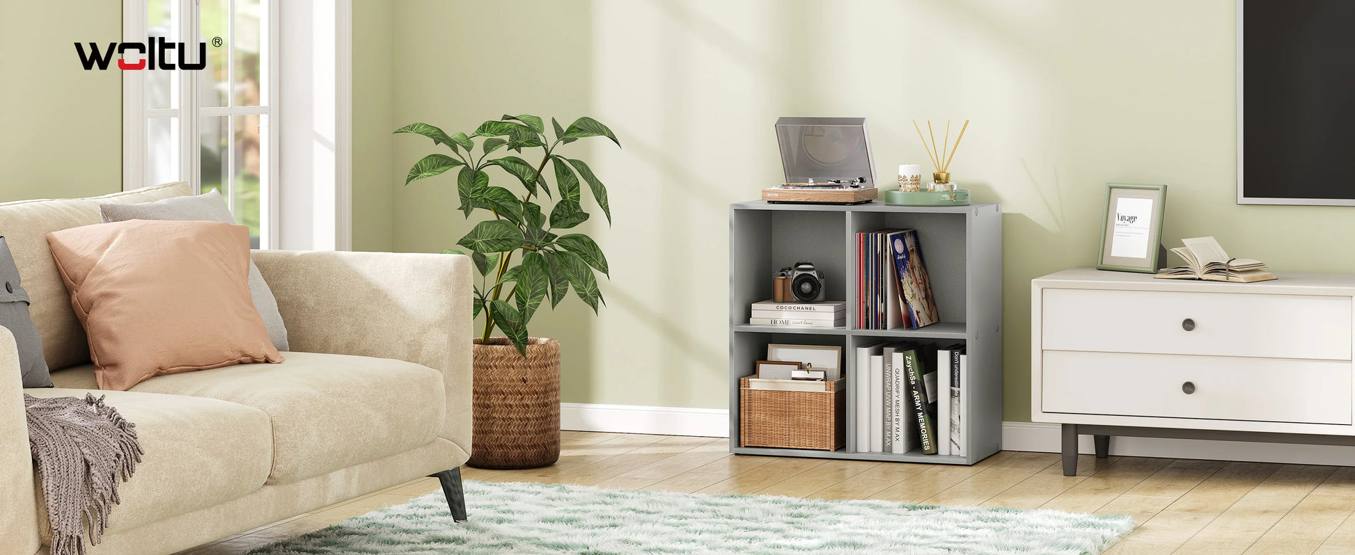 Étagère cube rangement en bois -