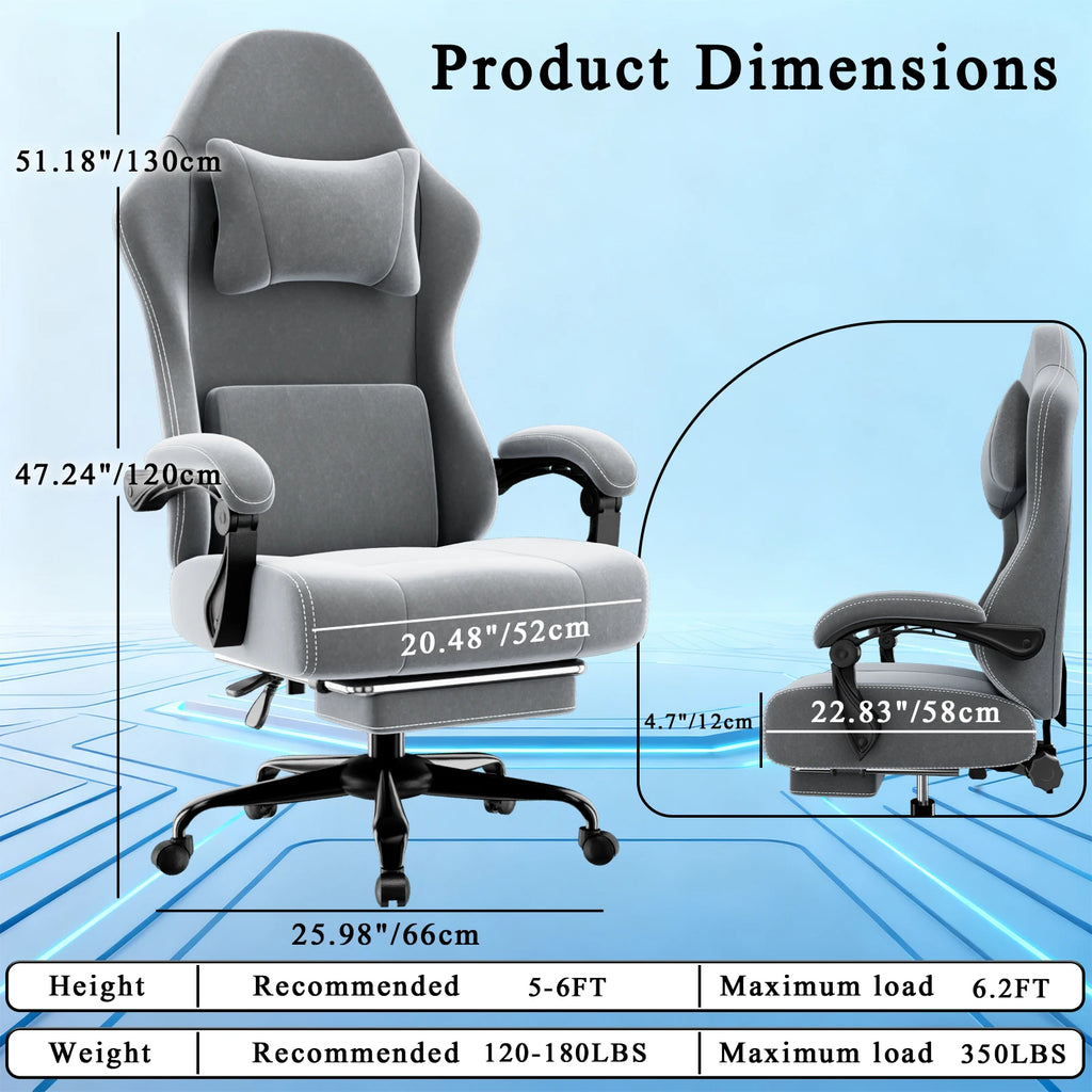 Chaise de bureau blanche ergonomique -