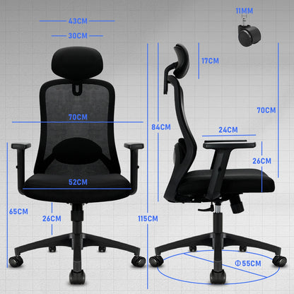 Chaise de bureau pour mal de dos ergonomique -