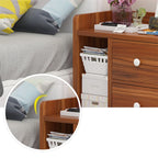 Table de nuit bibliothèque en bois -