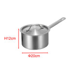 Casserole inox 20cm à couvercle moderne - 3.7L
