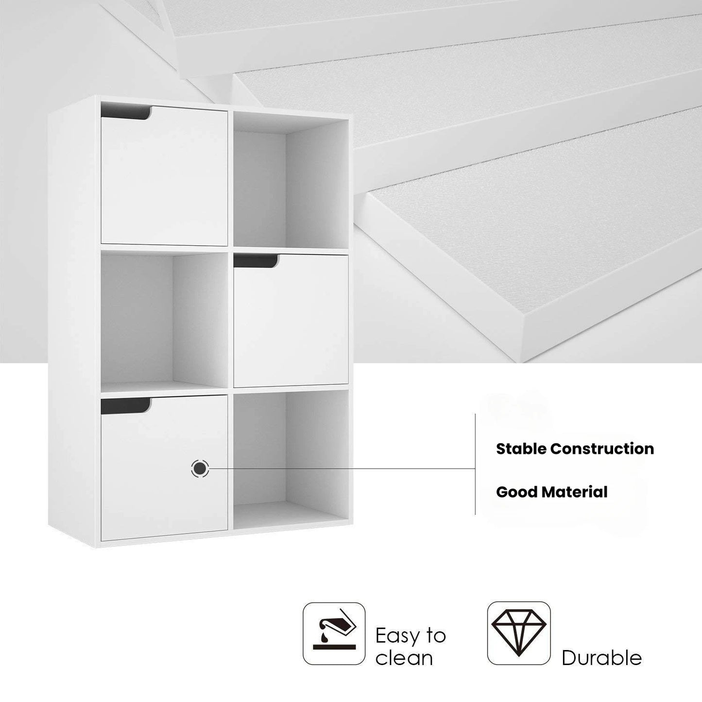 Étagère cube à fermeture 60x29x90 cm -