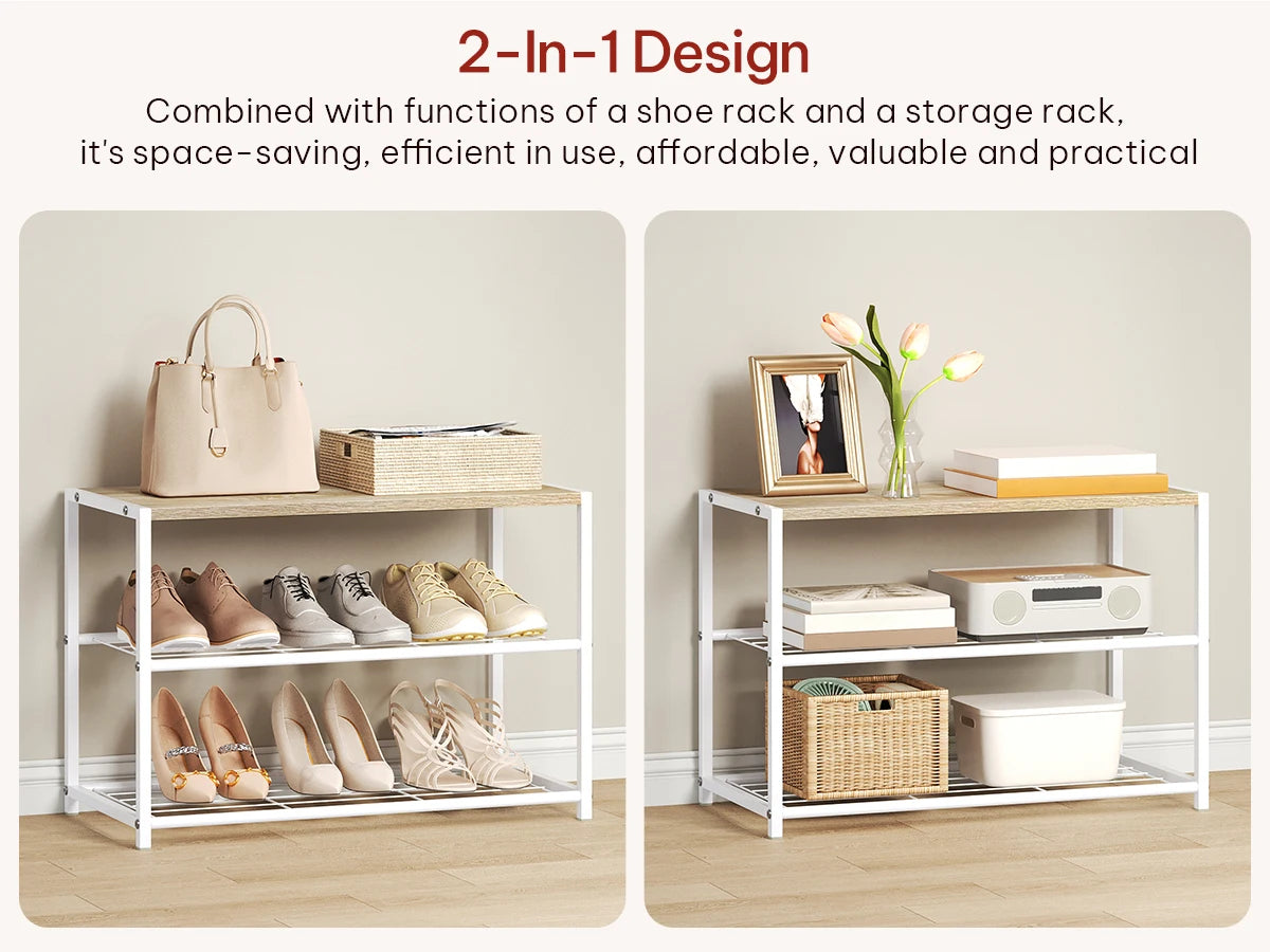 Étagère chaussures métal à étages -