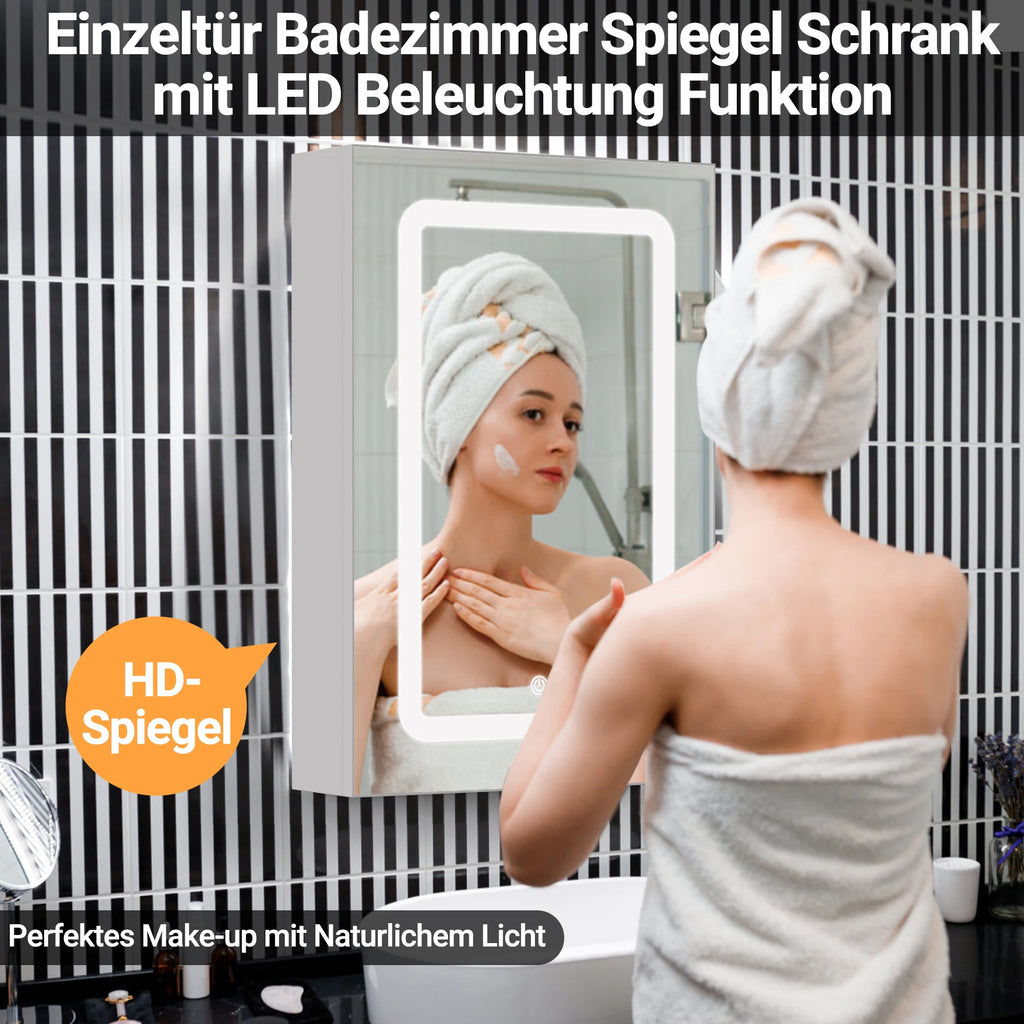 Petit meuble salle de bain mural à led -