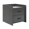 Table de chevet idéale pour chambre à deux tiroirs - Gris