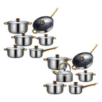 Casserole inox ensemble de 6 Pieces - Poêle, marmite et autres -