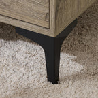 Table de chevet en bois avec 2 tiroirs - 40x40x47cm -