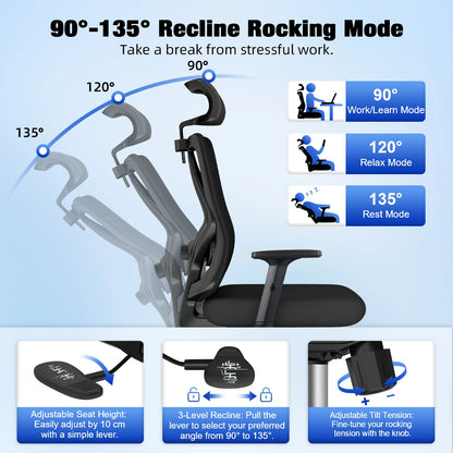 Chaise de bureau robuste inclinable -