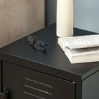 Table de chevet simple noir -